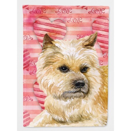 Carolines Treasures Cairn Terrier Love Flag Canvas - House Size BB9777CHF